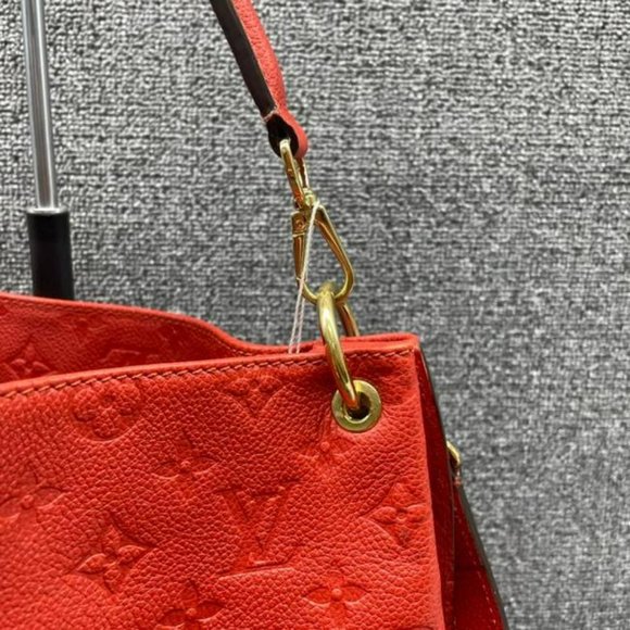 Auth Louis Vuitton red empreinte hobo discontinued - Picture 11 of 12